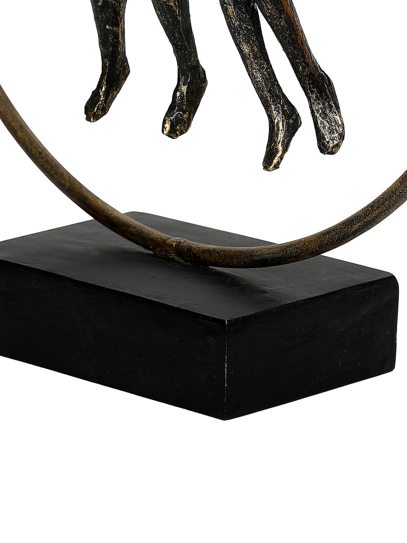 Libra Interiors antique gold bronze couple sculpture, UK version