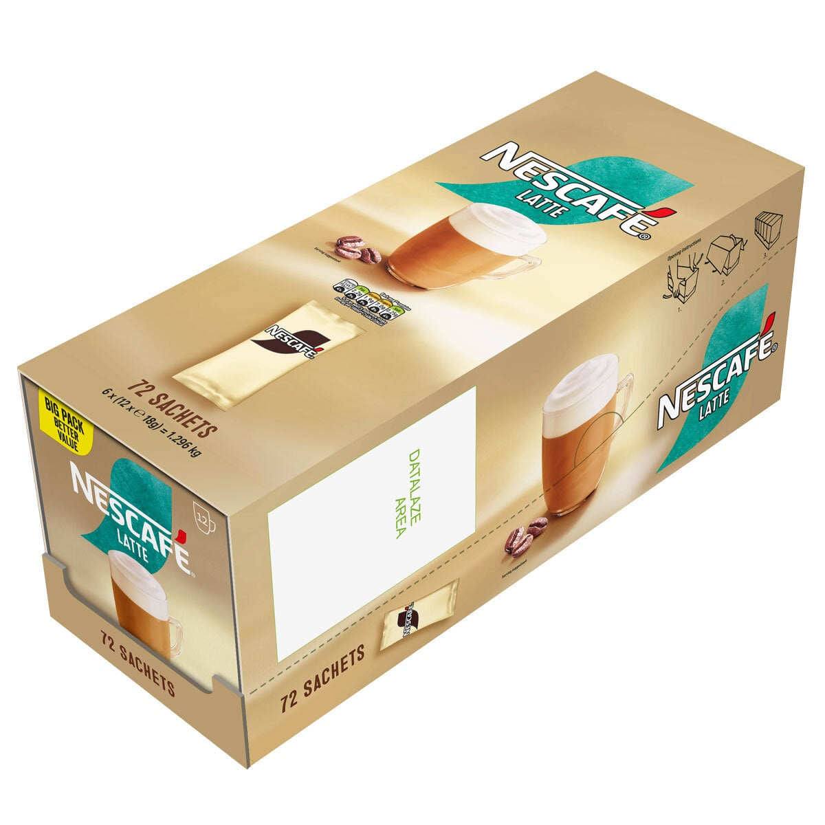 Nescafé instant latte sachets 72 x 18g, UK version