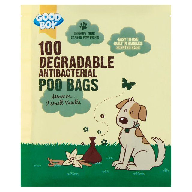 Good Boy Antibacterial Degradable Dog Poo Bags   100 per pack GOODS M&S   