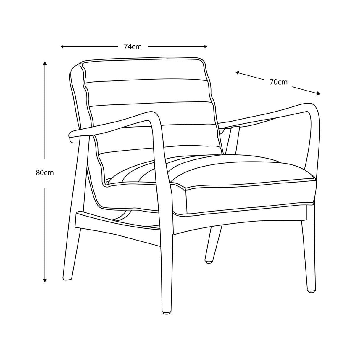 Gallery Datsun antique ebony leather armchair in grey, UK version