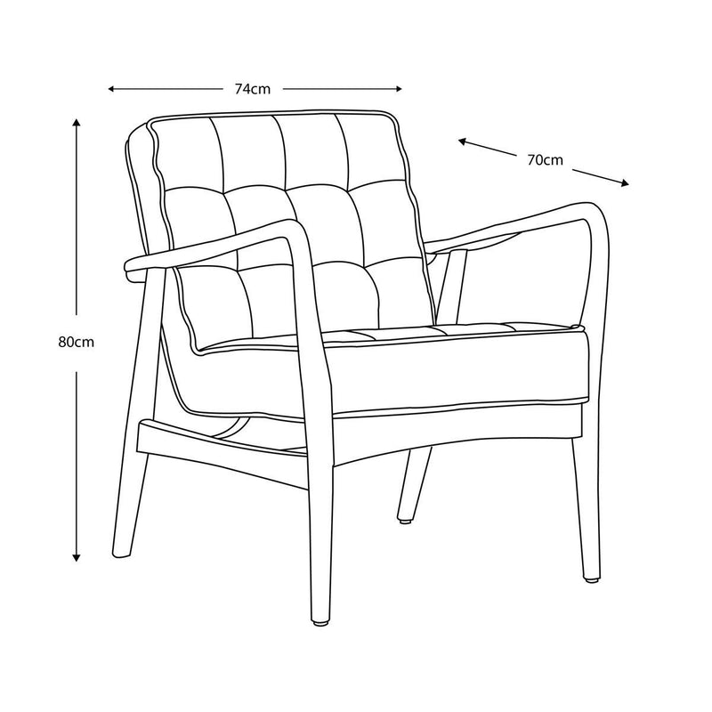 Gallery Humber dark grey linen armchair, UK version