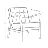 Gallery Humber dark grey linen armchair, UK version