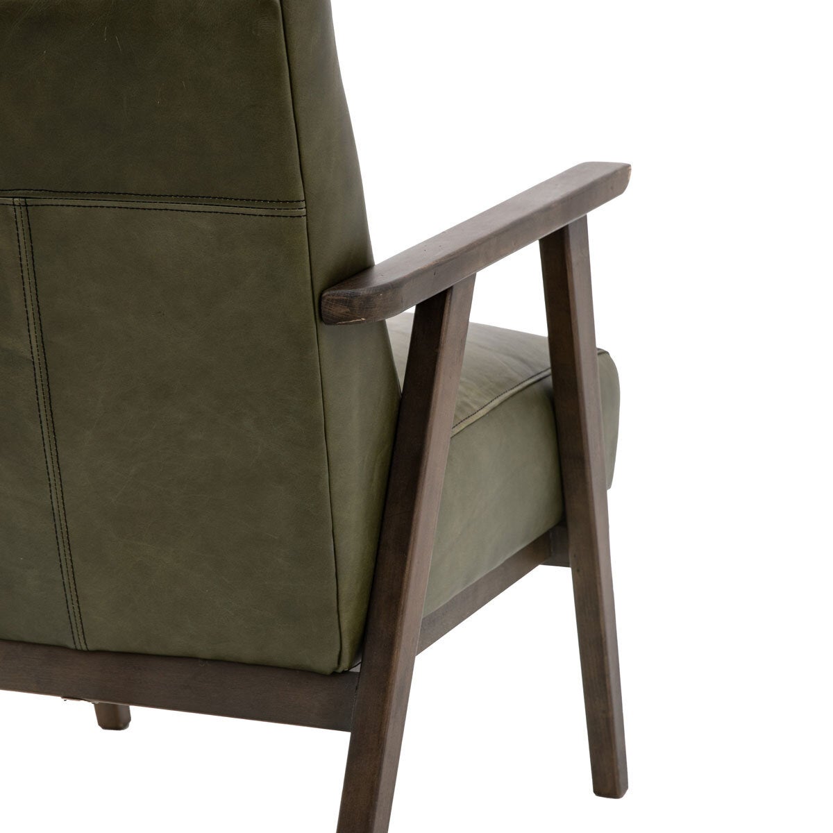 Gallery Neyland green leather armchair, UK version