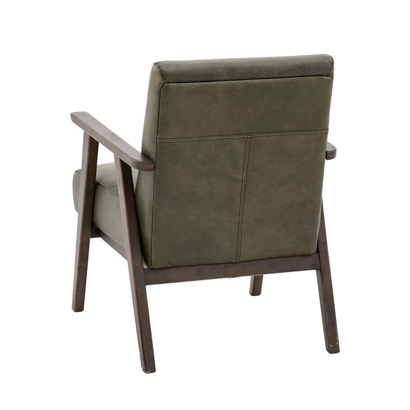 Gallery Neyland green leather armchair, UK version