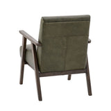 Gallery Neyland green leather armchair, UK version