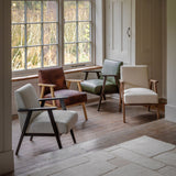 Gallery Neyland green leather armchair, UK version