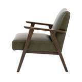Gallery Neyland green leather armchair, UK version