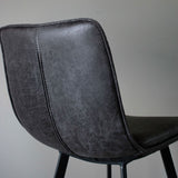 Gallery Henley grey faux leather bar stool 2 pack, UK version