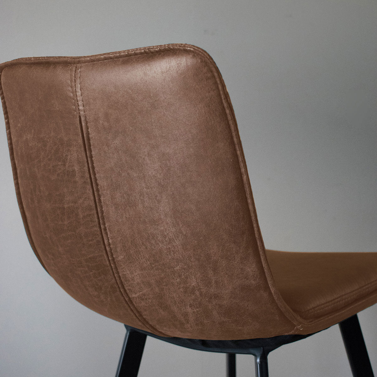 Gallery Henley brown faux leather bar stool 2-pack, imported from the UK