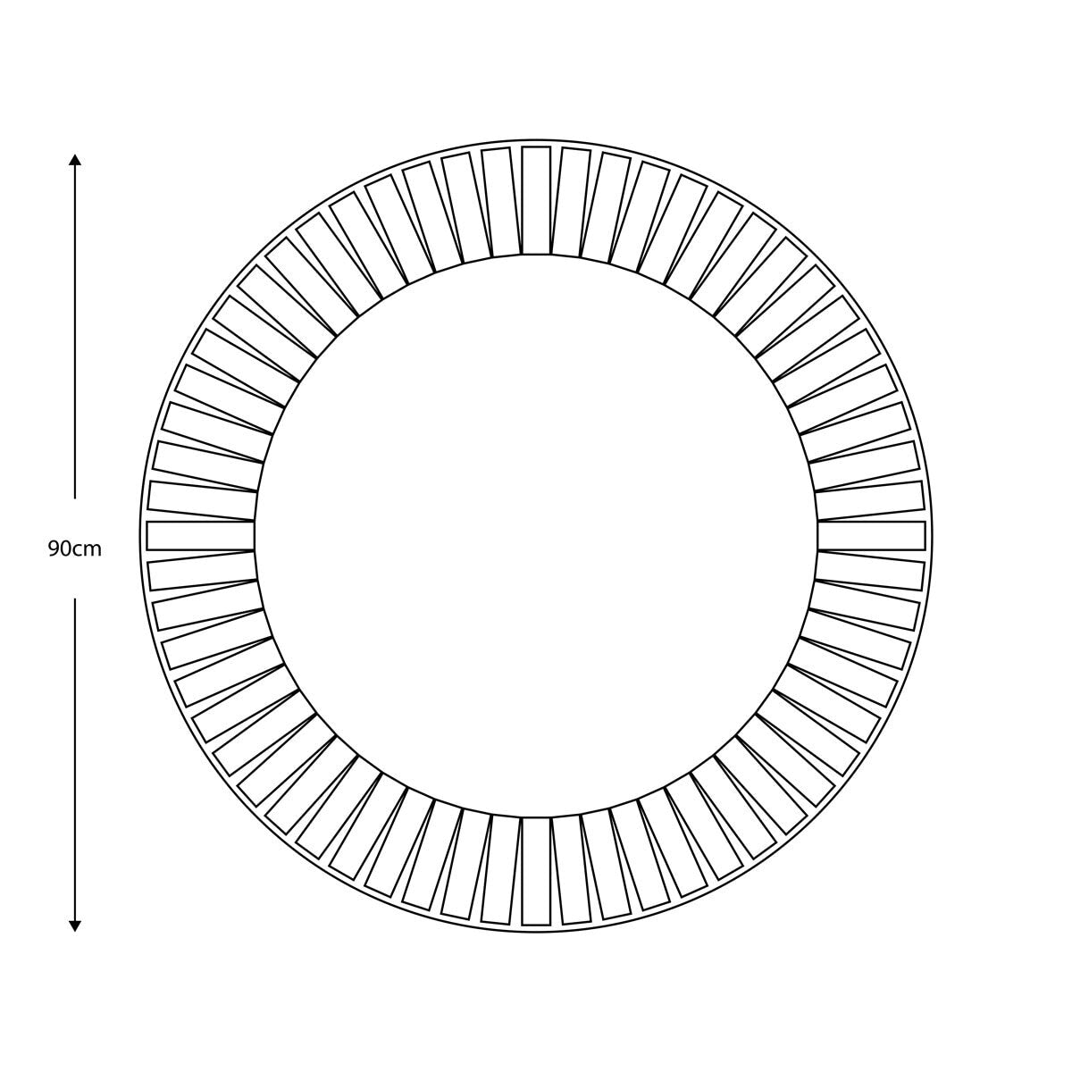 Gallery Mondello round mirror 90cm, UK version