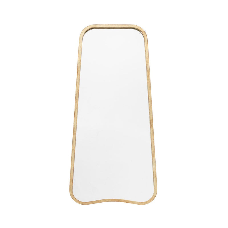 Gallery Kurva gold leaner mirror curved corners, imported from the UK