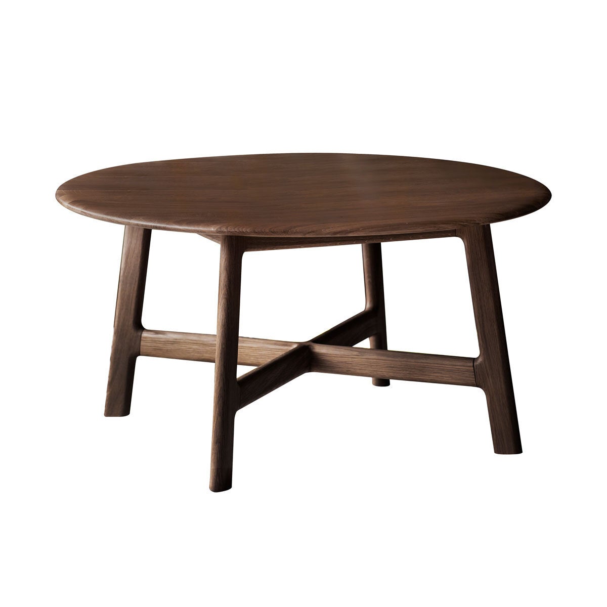 Gallery walnut round coffee table, imported from the UK