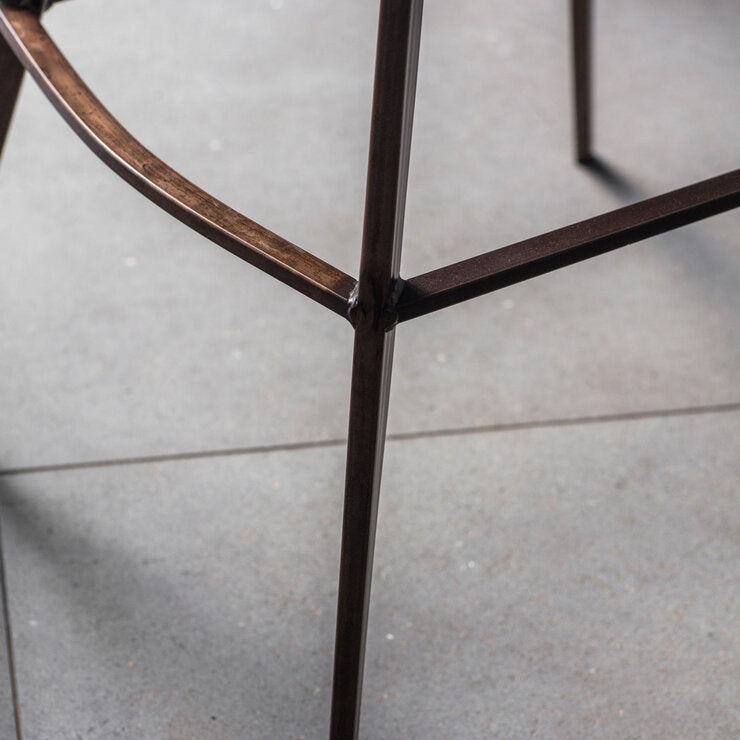 Gallery Henley brown faux leather bar stool 2-pack, imported from the UK