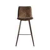Gallery Henley brown faux leather bar stool 2-pack, imported from the UK