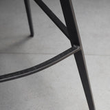 Gallery Henley grey faux leather bar stool 2 pack, UK version