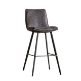 Gallery Henley grey faux leather bar stool 2 pack, UK version