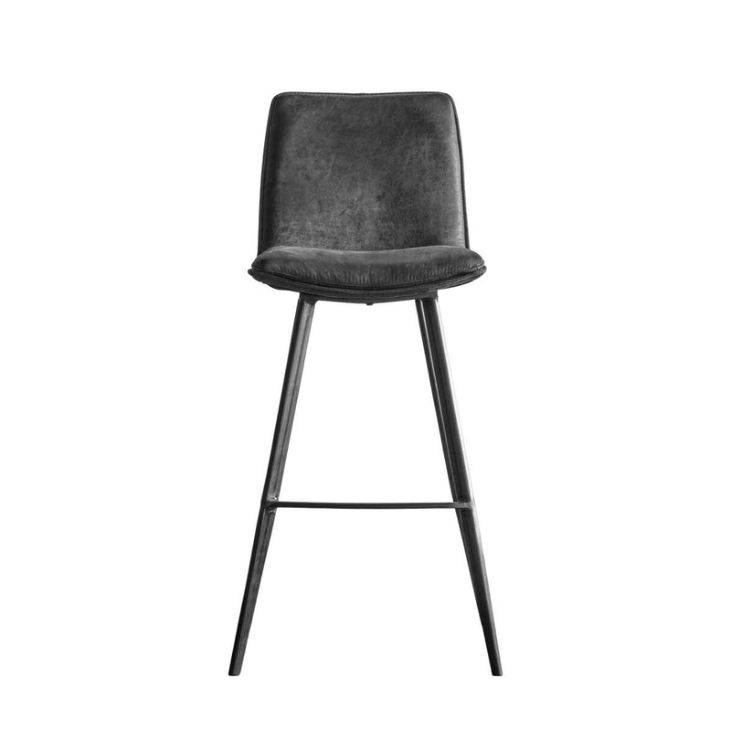 Gallery Henley grey faux leather bar stool 2 pack, UK version