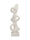 Libra Interiors white aven stacked sculpture 48.5cm (British brand)