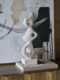 Libra Interiors white aven stacked sculpture 48.5cm (British brand)