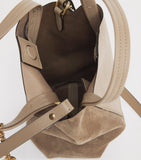 Chloé small leather-suede Spin tote bag, imported from the UK