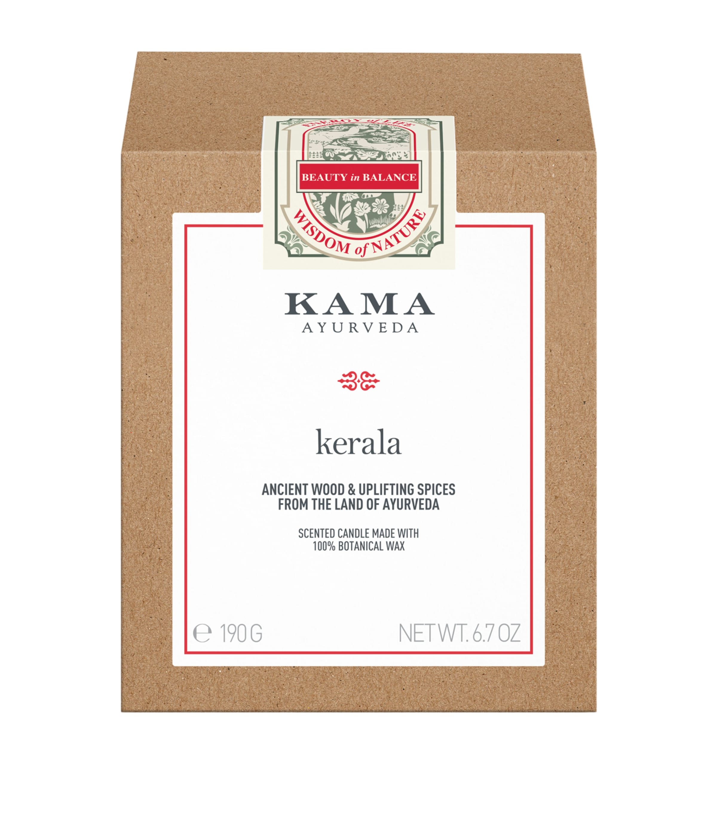 KAMA AYURVEDA Kerala candle 190g, UK version