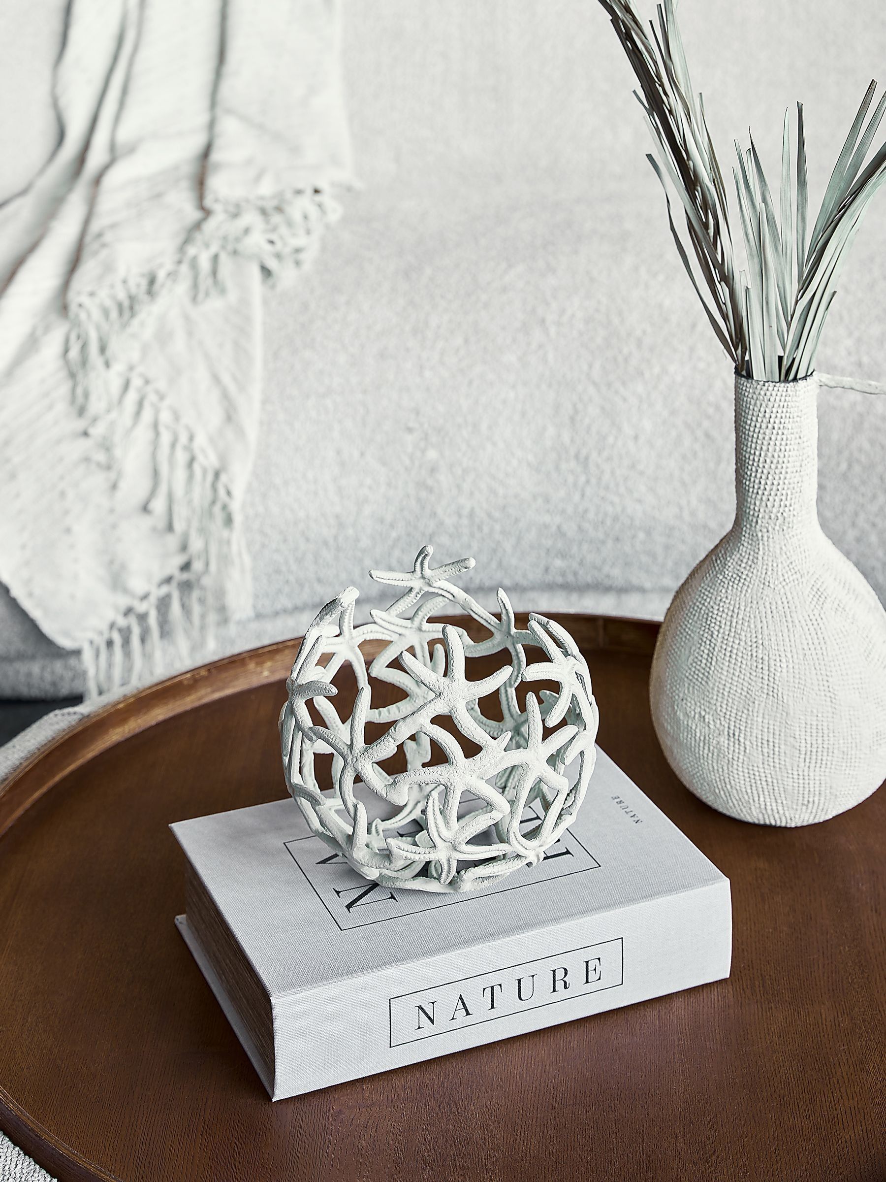 Libra Interiors beige stonewash starfish deep bowl, imported from the UK