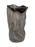 Libra Interiors vase Antique Brass Gold Molten Weave Large, imported from the UK