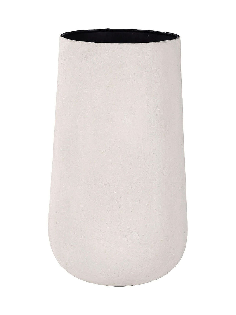 Libra Interiors Cream Terrane Tall Planter, imported from the UK