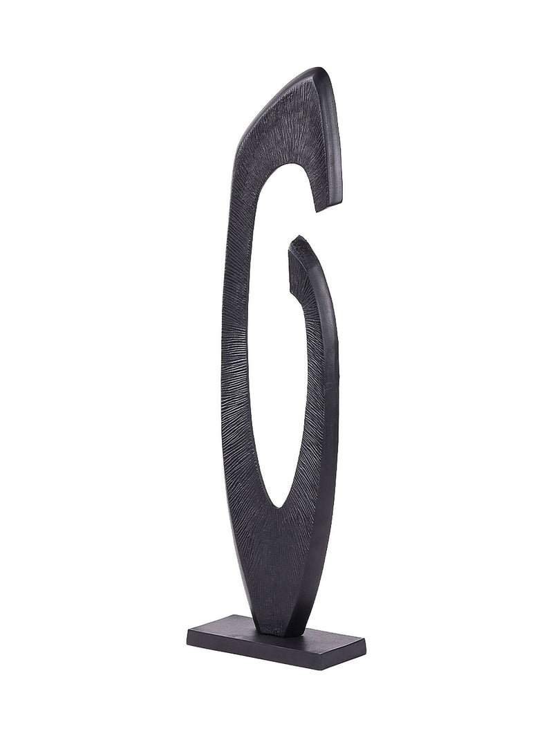 Libra Interiors Axis black aluminium sculpture 117cm - British product