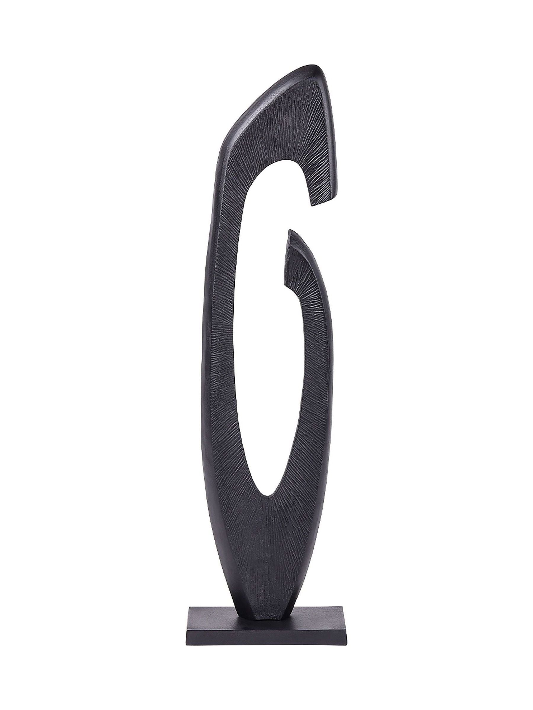 Libra Interiors Axis black aluminium sculpture 117cm - British product