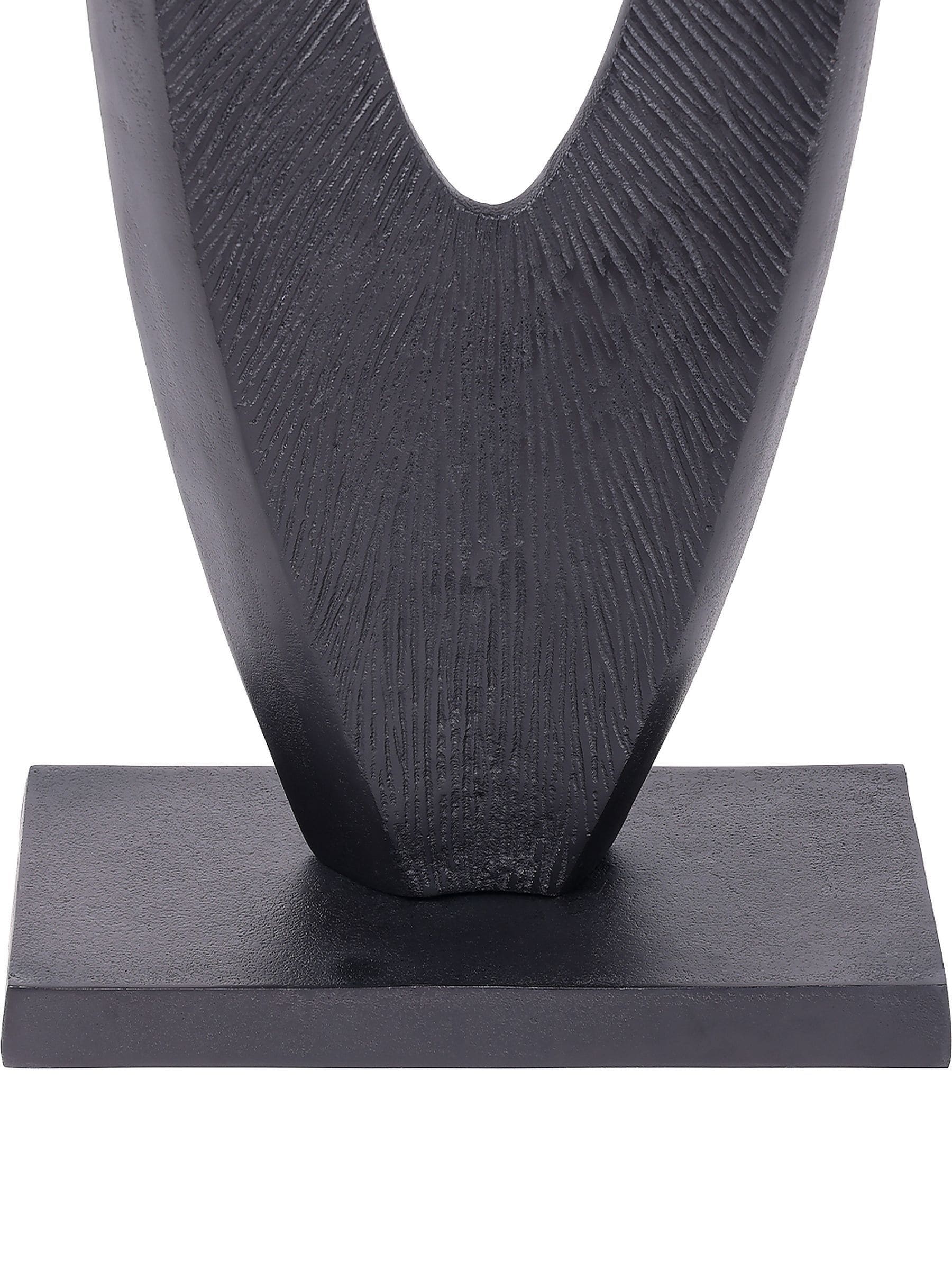 Libra Interiors Axis black aluminium sculpture 117cm - British product