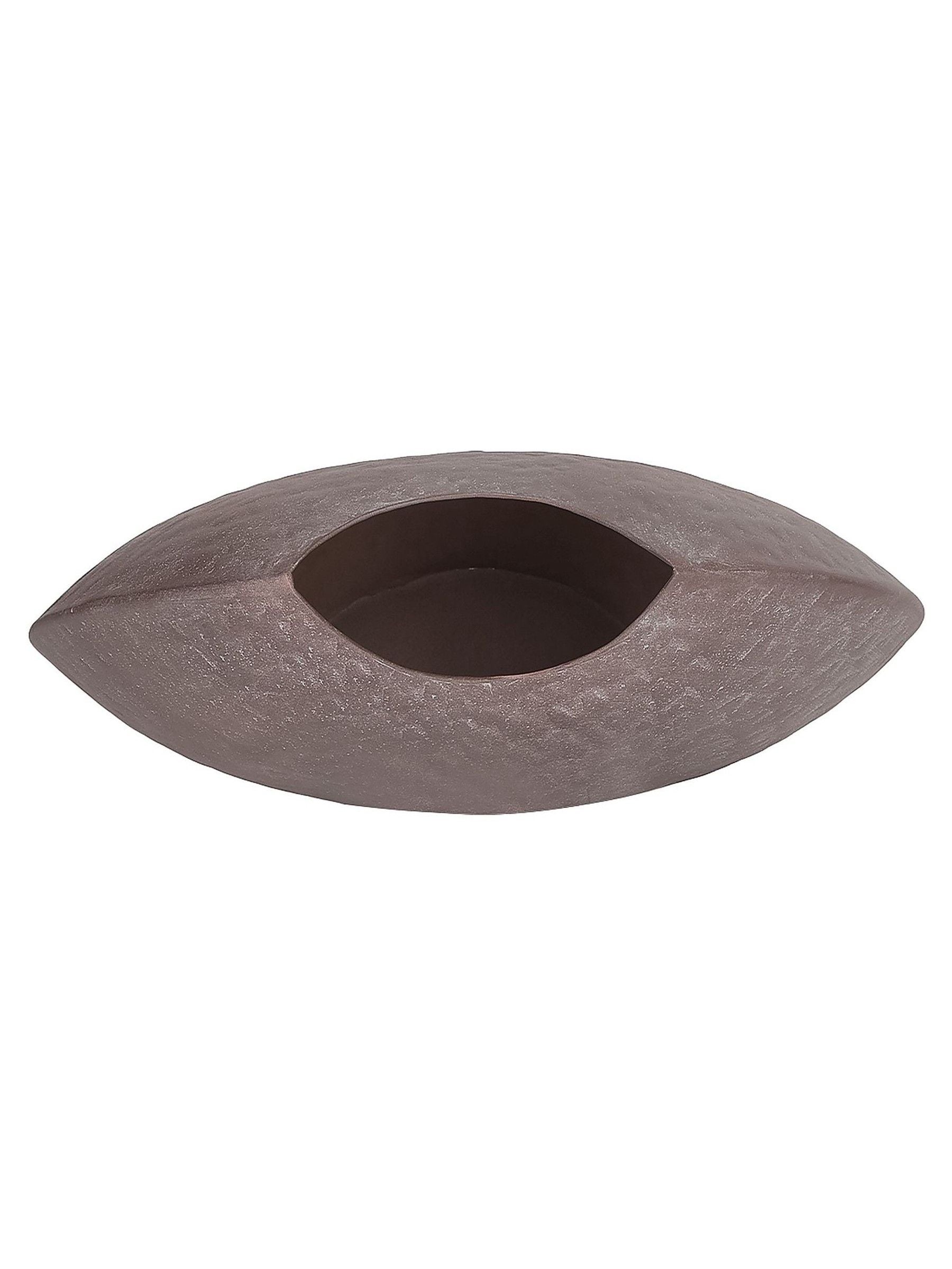 Libra Interiors Samui Moon Vase brown stonewash finish - British product