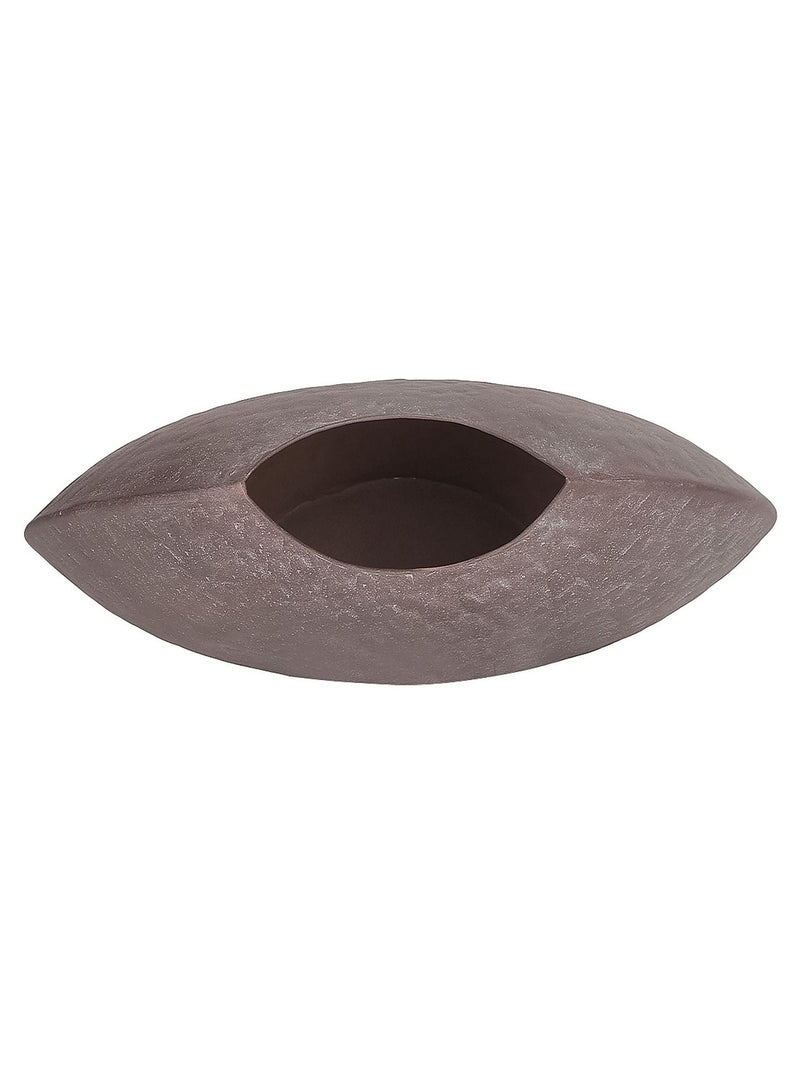 Libra Interiors Samui Moon Vase brown stonewash finish - British product
