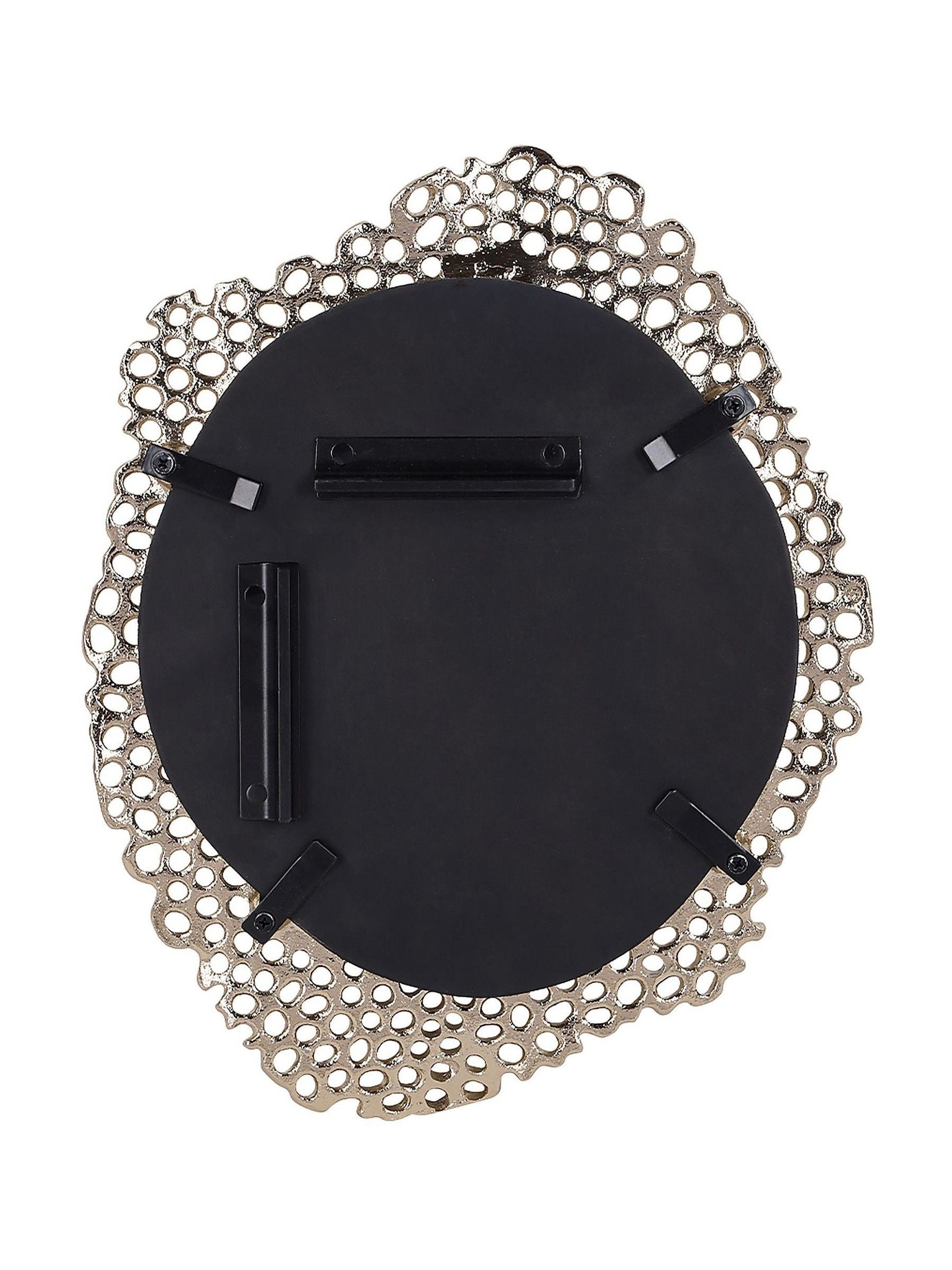 Libra Interiors Gold Miel cast aluminium small mirror (British brand)