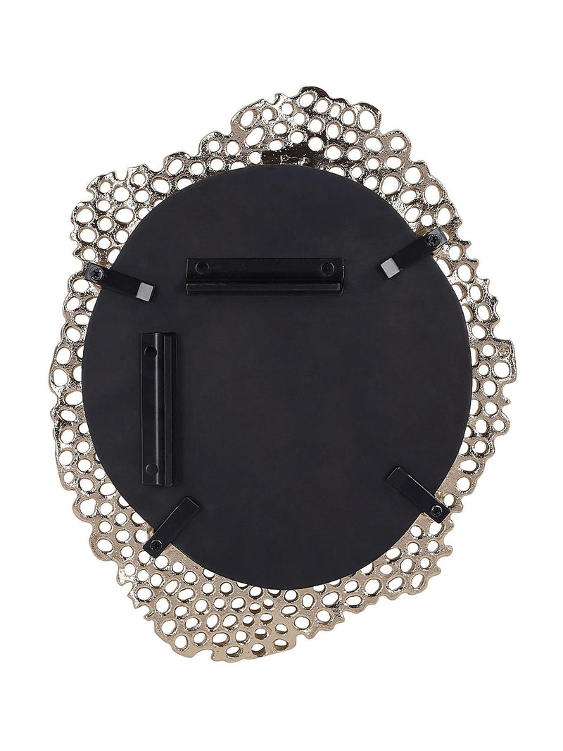 Libra Interiors Gold Miel cast aluminium small mirror (British brand)