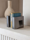 Libra Interiors bookends set of two grey geometric antique lead aluminium (British brand)