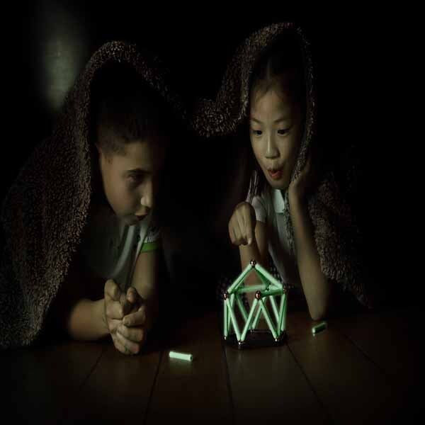 Geomag Glow recycled plastic magnetic building set 42 pieces, imported from the UK