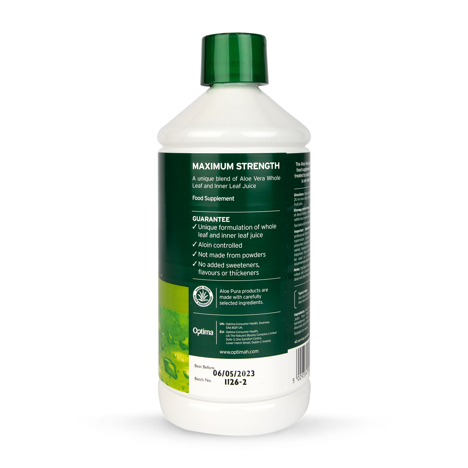 Aloe Pura Maximum Strength Aloe Vera Juice 1000ml - British product