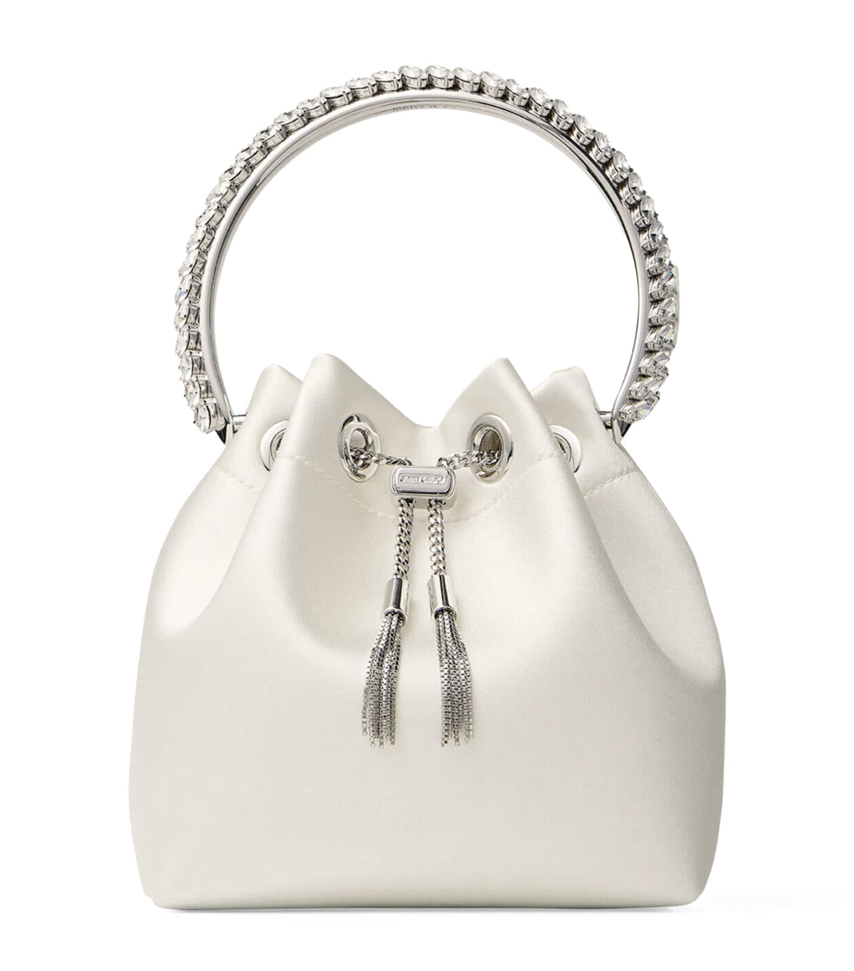 Jimmy Choo satin Bon Bon top-handle bag, imported from the UK