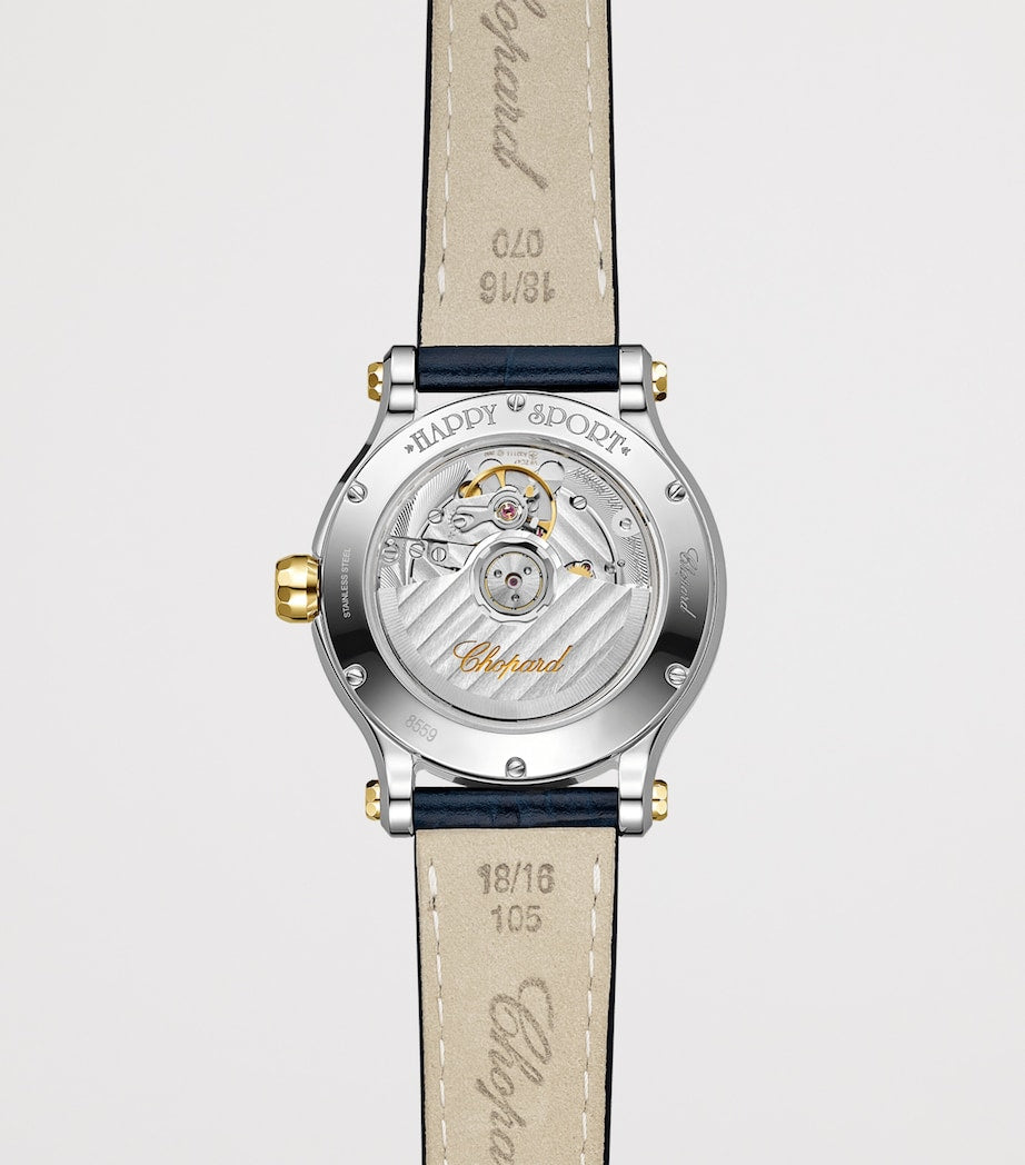 Chopard Happy Sport watch yellow gold stainless steel 36mm, imported from the UK