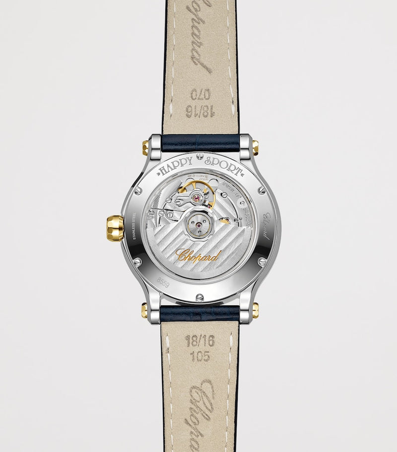 Chopard Happy Sport watch yellow gold stainless steel 36mm, imported from the UK