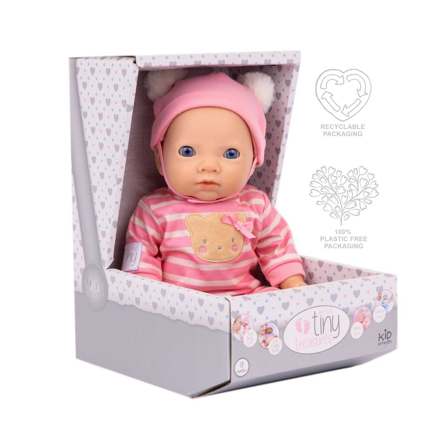 Tiny Treasures pink baby doll 14 inch (British brand)