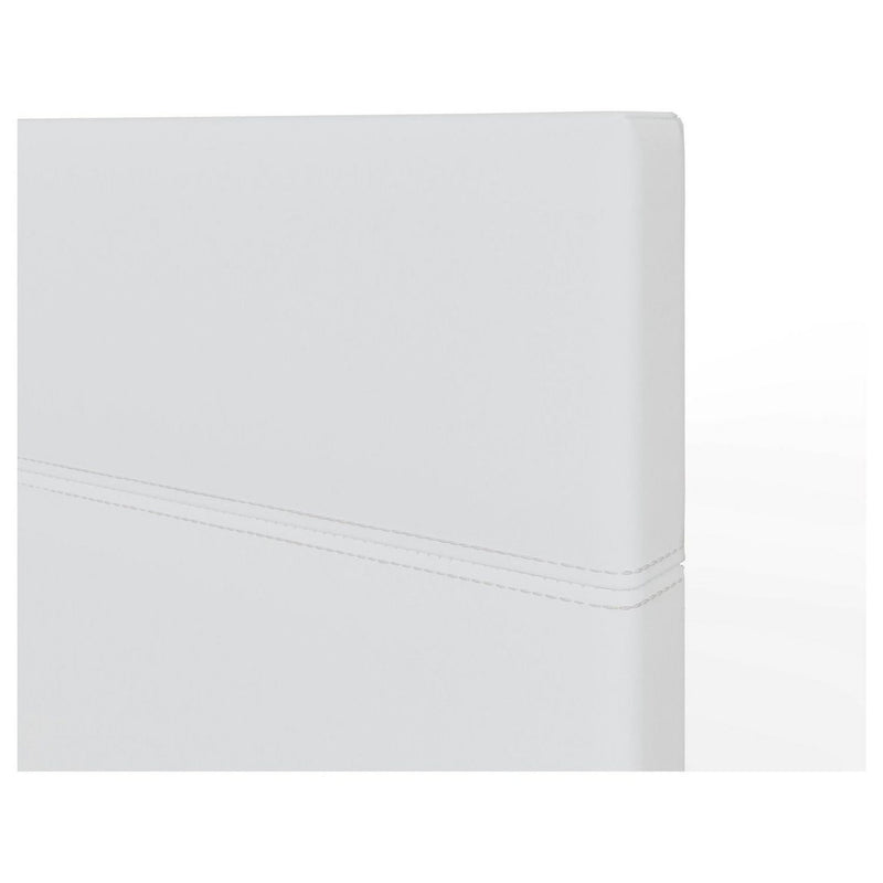 GFW End Lift Double Faux Leather Ottoman Bed - White