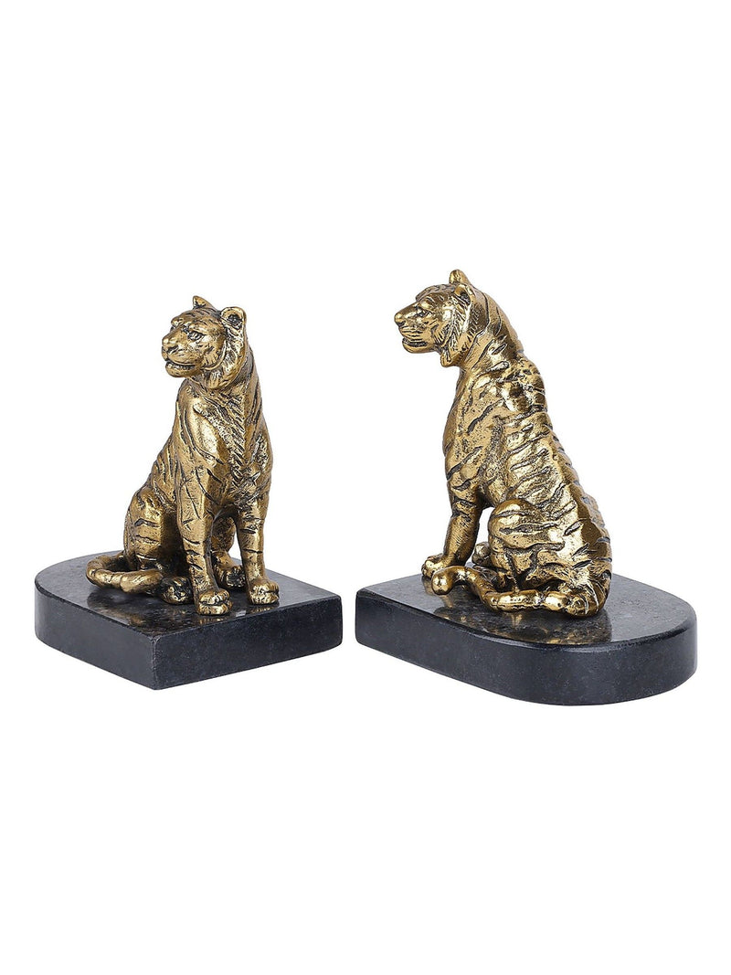 Libra Interiors Kavari tiger bookends set of 2, UK version