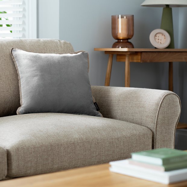 Habitat cotton velvet cushion silver 43x43cm - British product
