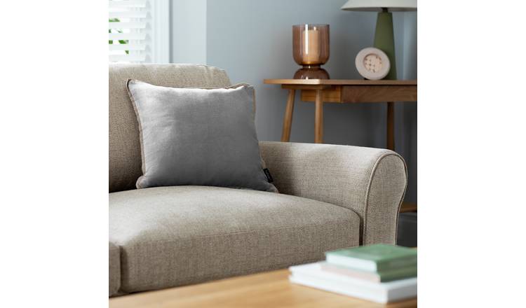 Habitat cotton velvet cushion silver 43x43cm - British product