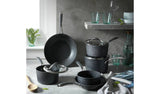 Habitat rock effect non stick aluminium pan set 5 piece (British brand)