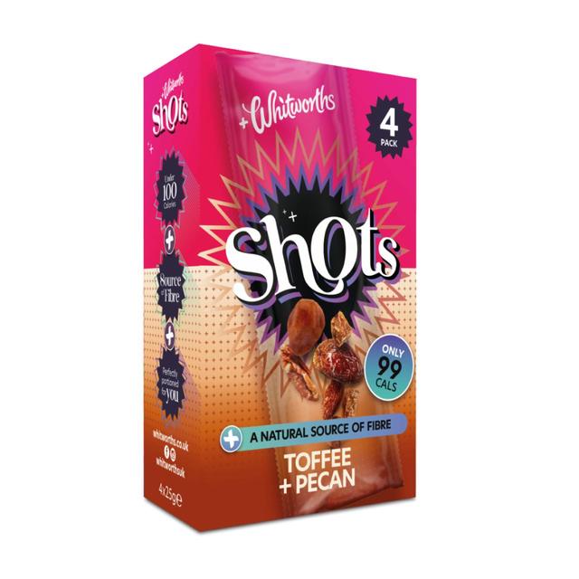 Whitworths Shots Snack Pack Toffee Pecan   4 per pack