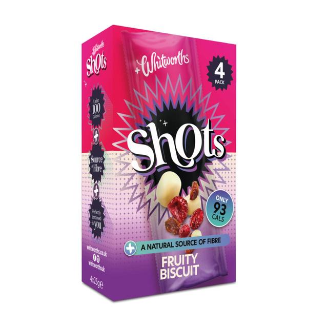 Whitworths Shots Snack Fruity Biscuit   4 per pack GOODS M&S   