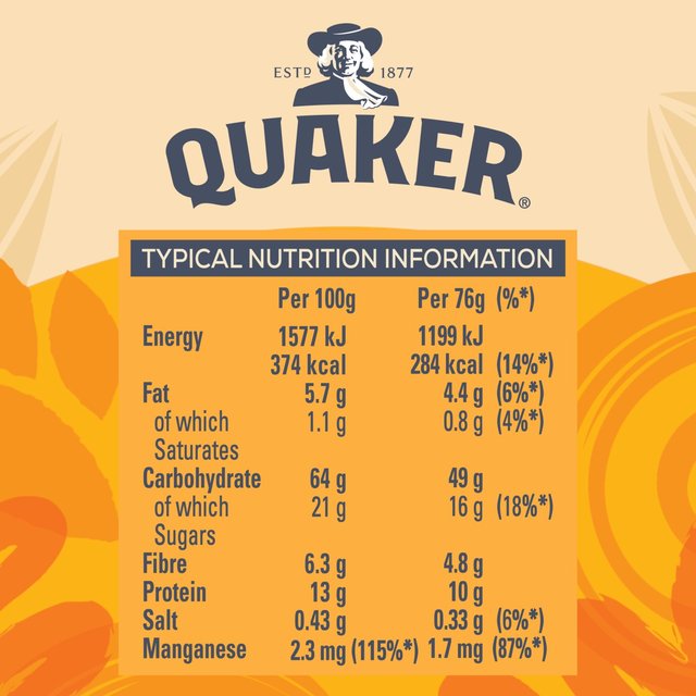 Quaker Oat So Simple Golden Syrup Porridge Cereal Big Pot   76g GOODS M&S   